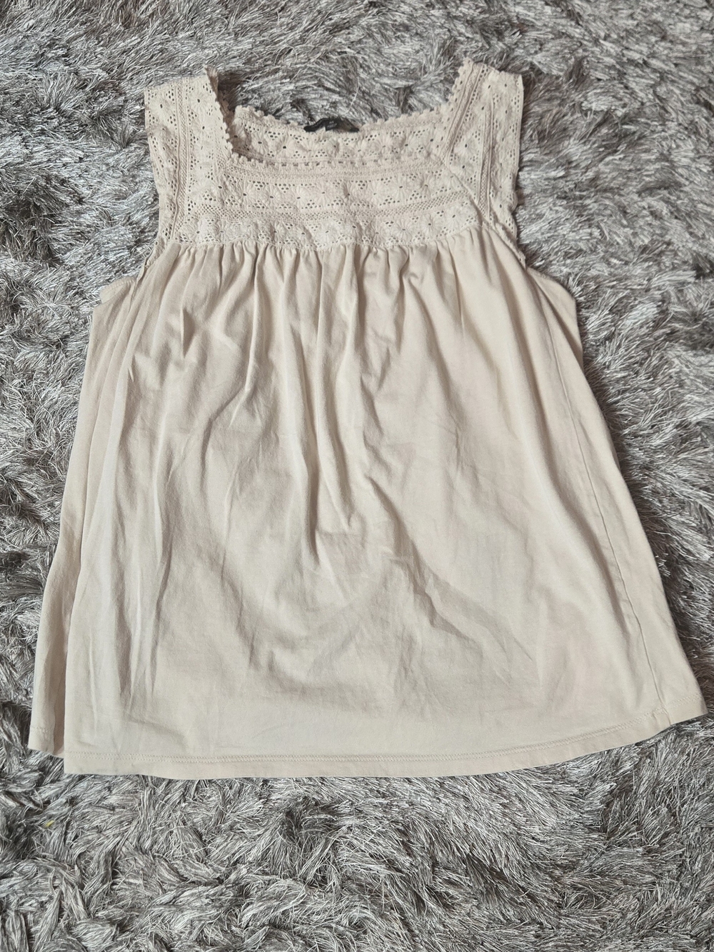 Banana Republic Eyelet Lace Swing Tank Top
